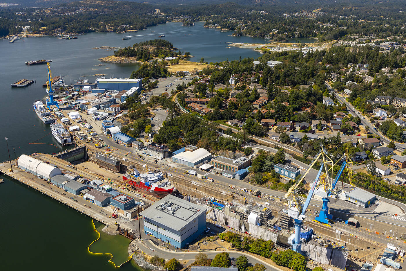 Seaspan’s Victoria Shipyards operates within the federally-owned Esquimalt Graving Dock. The company has welcomed new funding to improve B.C.’s maritime infrastructure. (Photo courtesy of Seaspan).