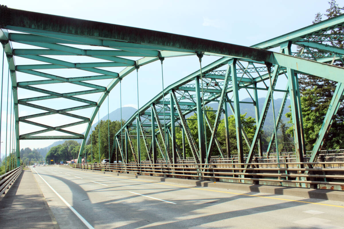 Pending work will include seismic upgrades to both bridges over the Chemainus River on the Trans-Canada Highway as well as deck replacements on the southbound truss bridge. (Photo by Don Bodger)