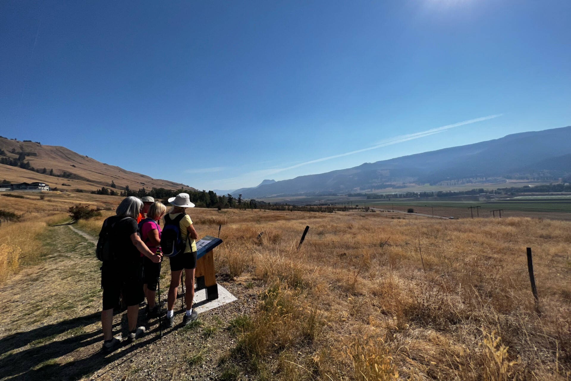 Grey Canal Coldstream Valley Estates Trail and interpretive sign. (ROGTS photo)