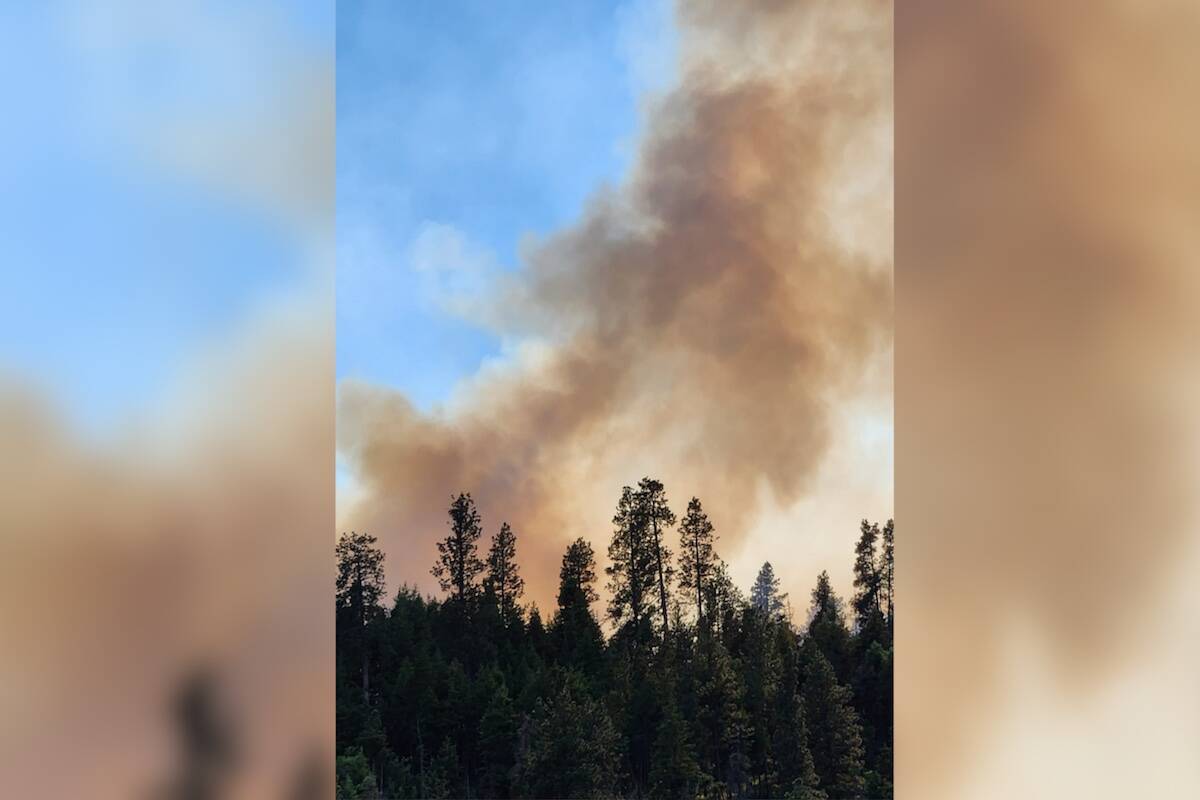 Carola Zabawa took this fire while travelling on Highway 97C, June 5, of the Pigeon Creek wildfire.