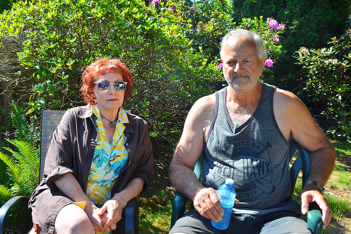 Leanne and Ron Beaven are shocked by a judge’s decision to acquit a man charged with stabbing Ron in a December 2021 incident while on the job as a security guard. Photo by Alistair Taylor/Campbell River Mirror