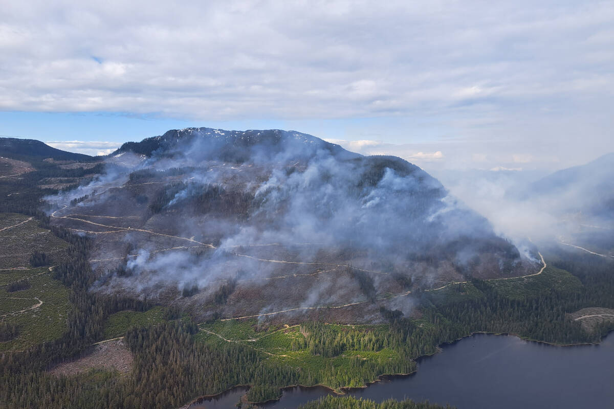 Shifting winds could decrease the air quality in the village of Sayward. File Photo courtesy B.C. Wildfire Service