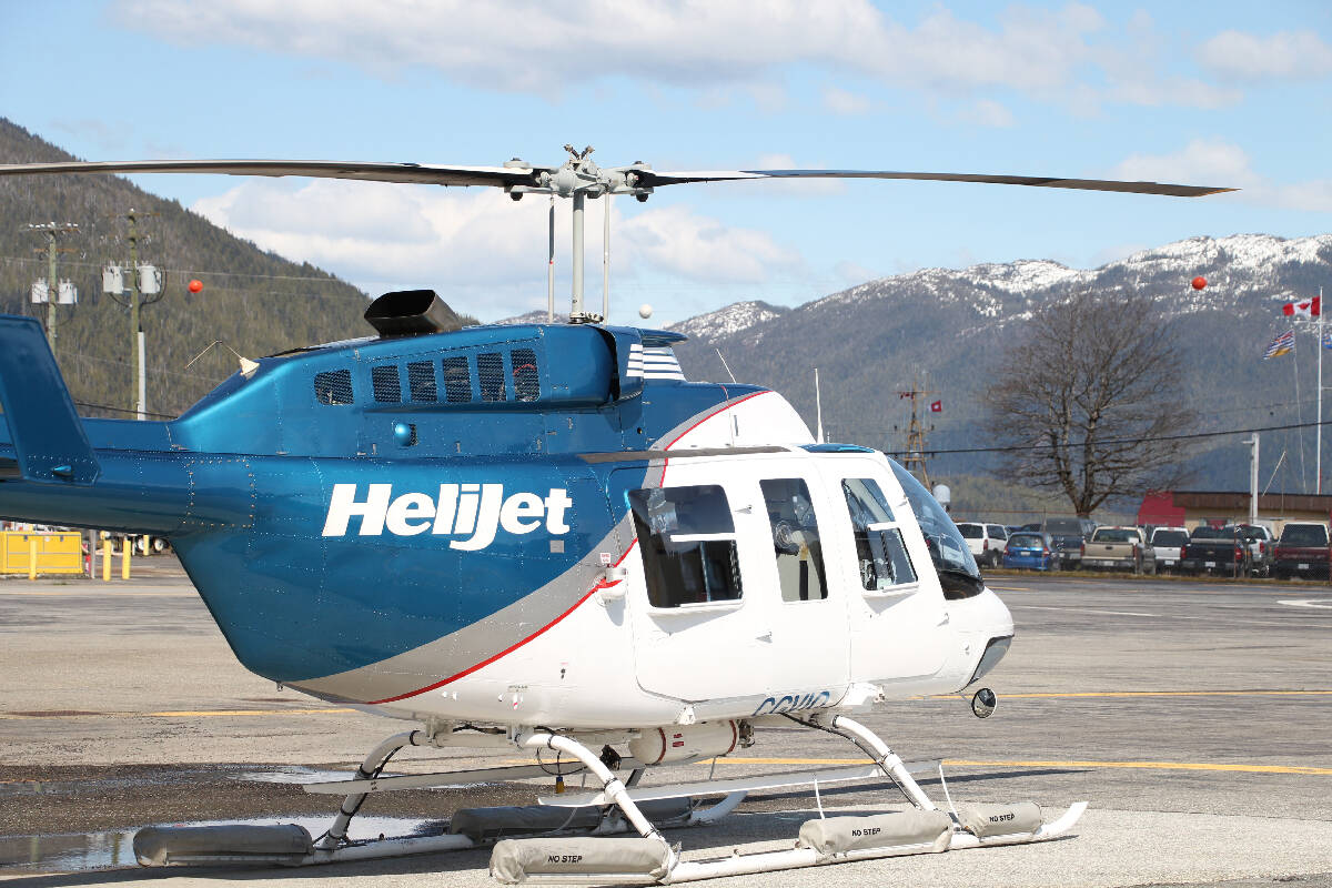 Helijet will fly once a day between Port Alberni and Nanaimo while Highway 4 is closed due to the Cameron Bluffs wildfire. (File photo)