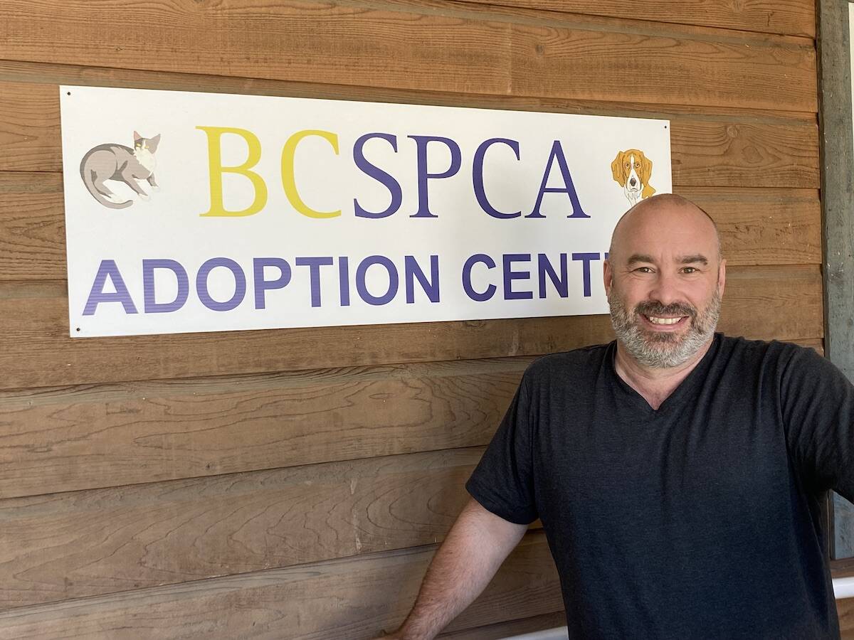 BCSPCA senior manager Leon Davis stands in front of the Cowichan Adoption Centre in Duncan which will be the future home of a new animal behavioural centre, which will be the first of its kind in Canada. While it is in its early planning and design stages, demolition and groundwork is set to begin by mid to late 2024 with a 2025 completion date. (Chadd Cawson/Citizen)