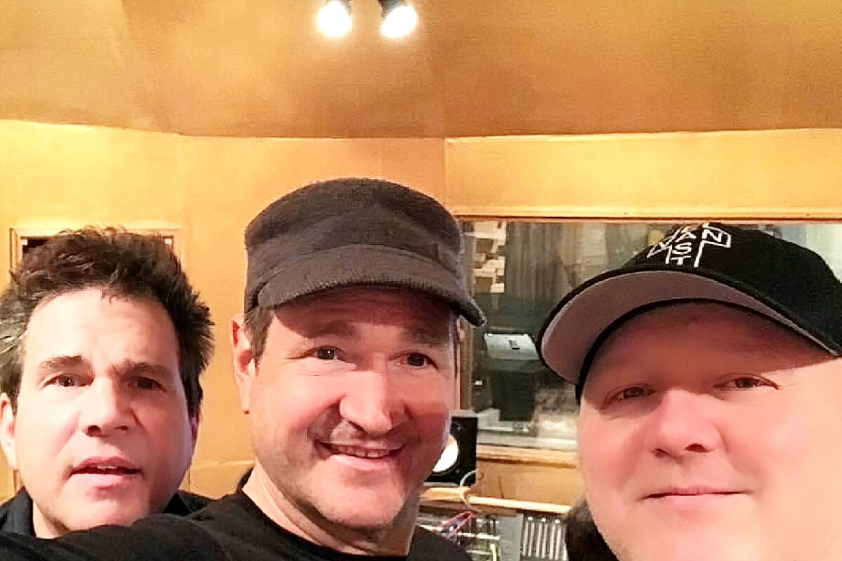 The surviving members of Big Rock include (left to right) Steve Hillis, Dave Devendisch, and drummer Clayton Hill. Photo from Dave Devendisch.