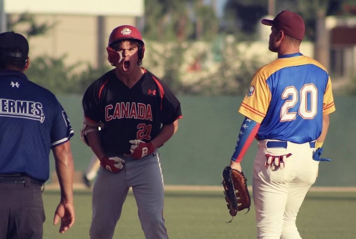 Sam Shaw hopes to be drafted by an MLB team. (Eugenio Matos/Baseball Canada)
