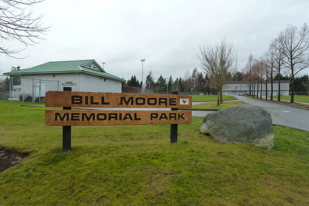 Entrance to Bill Moore Memorial Park in Courtenay. File photo