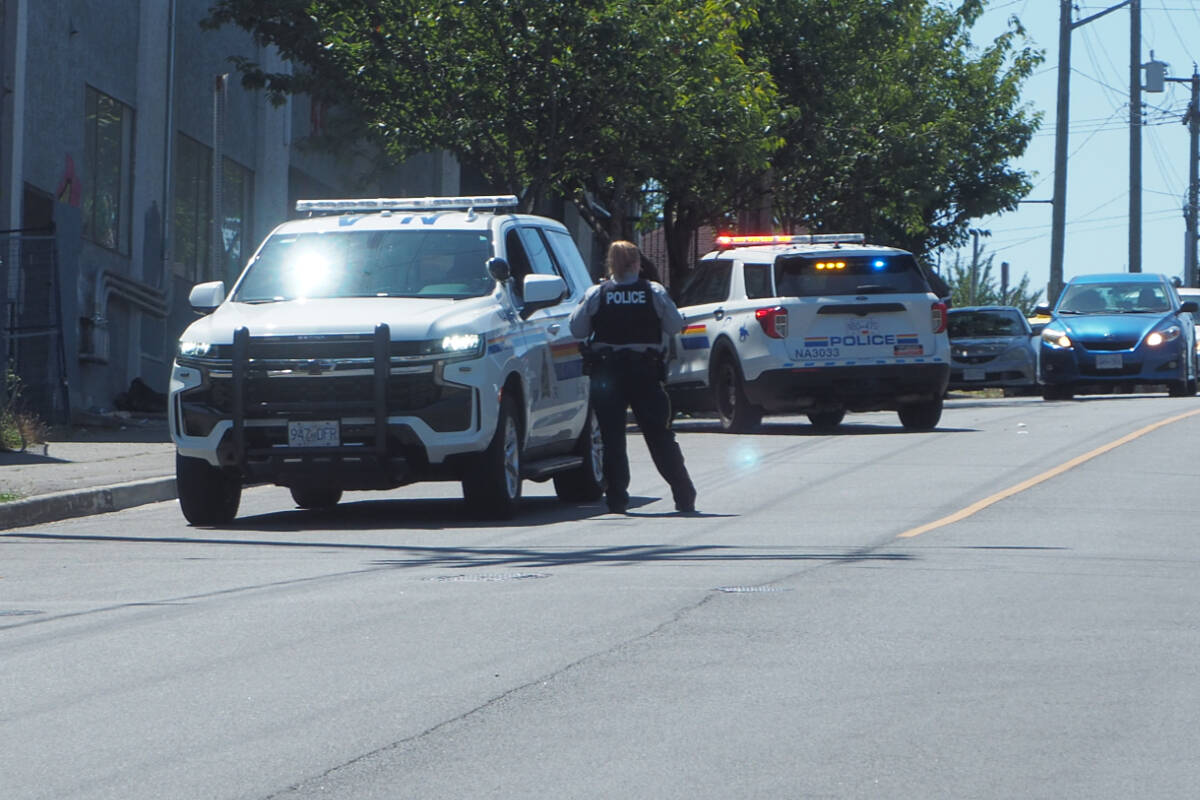 One man was sent to hospital to be treated for a stab wound following an altercation in downtown Nanaimo on Monday, July 10. (Chris Bush/News Bulletin)
