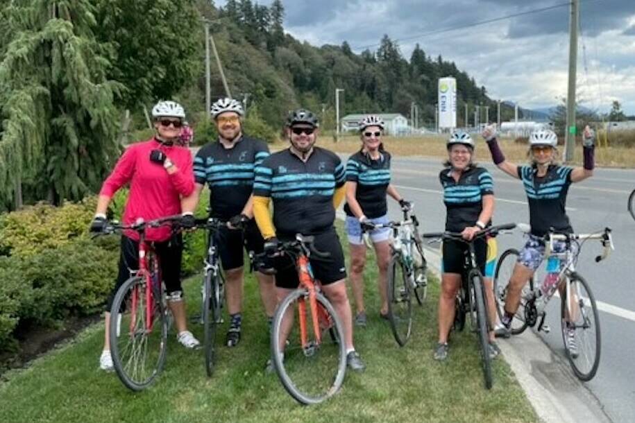 Members of the BC Cancer Victoria out training for the Tour de Cure (Provided by the Team)