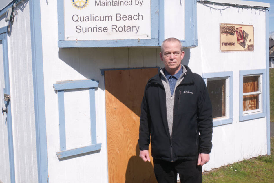 Storybook Village in Qualicum Beach was again damaged by vandals. Pictured is Scott Beam, Oceanside Building and Learning Together (OBLT) manager. (PQB News file photo)