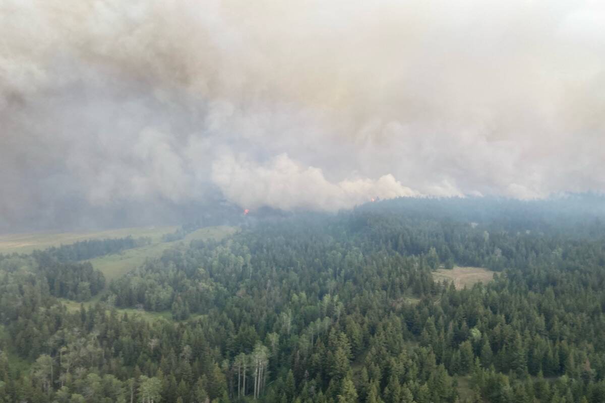 The Ross Moore Lake Wildfire south of Kamloops. (BC Wildfire Service)