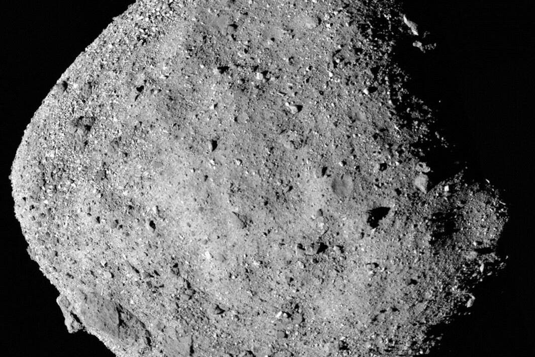 This December 14, 2018 handout image shows the asteroid Bennu in a composite of 12 images taken by the OSIRIS-REx spacecraft’s PolyCam imager from a distance of 24 kilometres. A group of Canadian scientists are eagerly awaiting delivery of samples from the asteroid collected nearly half-a-million kilometres from Earth. THE CANADIAN PRESS/HO, NASA/Goddard/University of Arizona, *MANDATORY CREDIT*