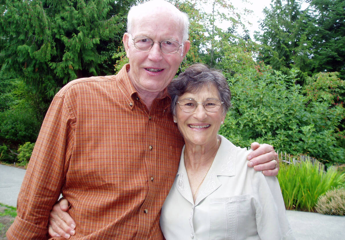 Jerry and Anne Philippson on their 50th anniversary. Both were much-loved and active community members during the heyday of Chemainus. (Photo submitted)
