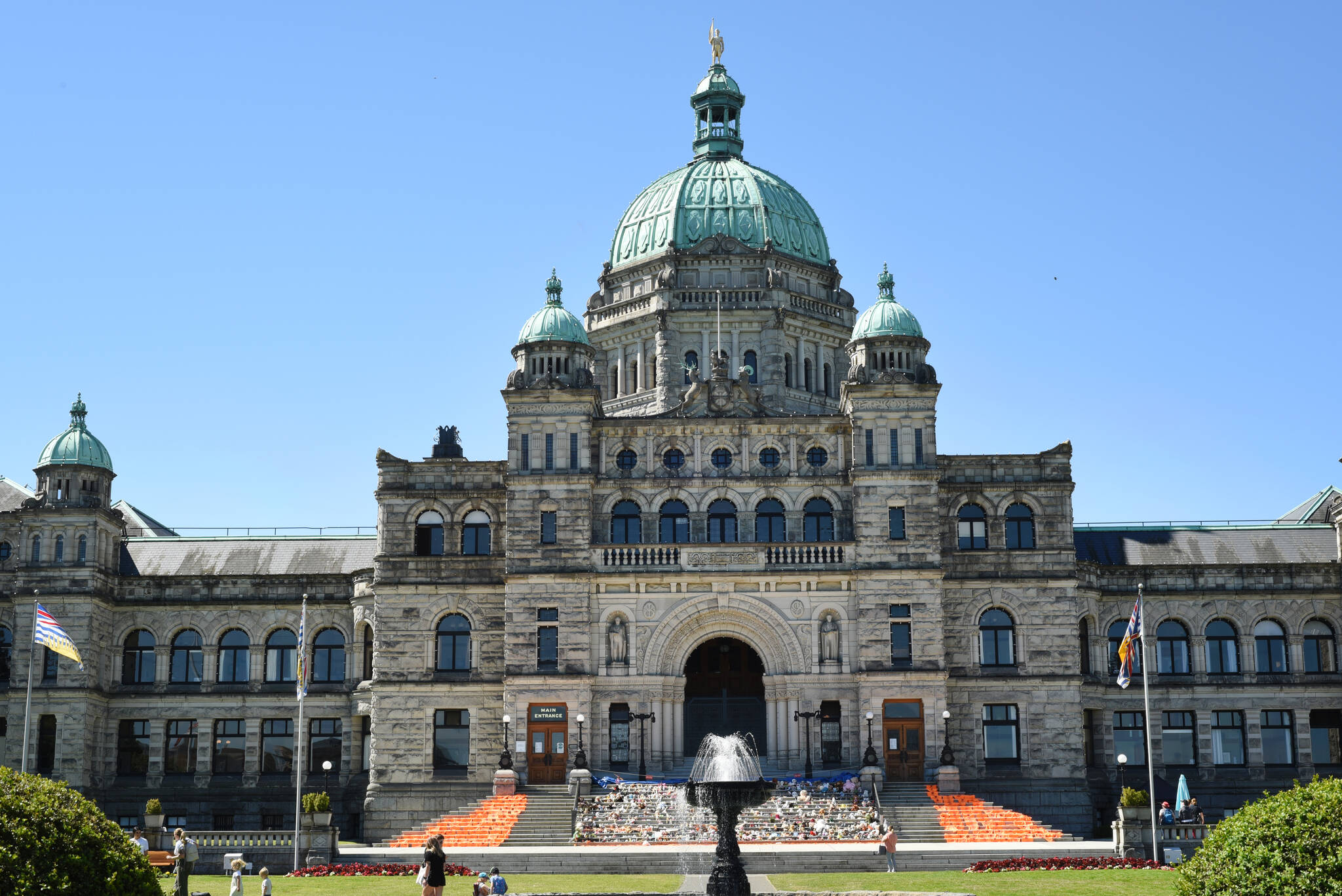 The B.C. Legislature in Victoria was designed by architect Frances Rattenbury. Which city was British Columbia’s capital before Victoria was selected? (Don Denton photograph)