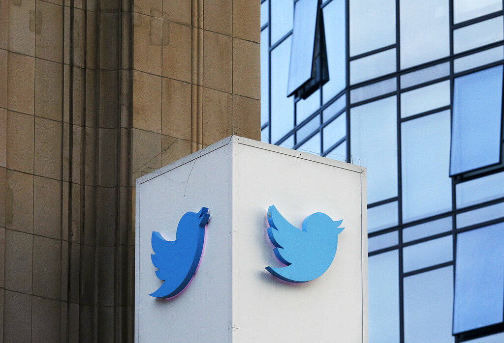 Twitter logo. (AP Photo/Jeff Chiu)