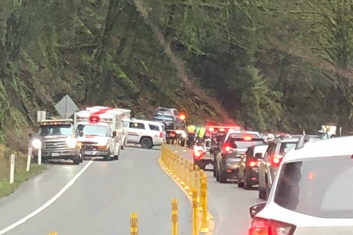 The Malahat has a history of bad crashes. (Twitter/Erika Holmes)
The Malahat has a history of bad crashes. (Twitter/Erika Holmes)