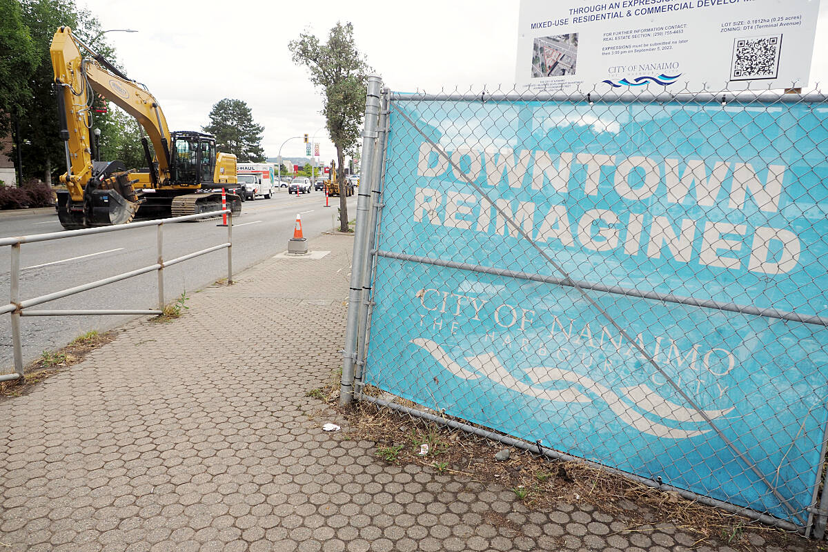 A B.C. ministry of environment decision is expected to ease a regulatory barrier to re-development on Terminal Avenue between Comox Road and Esplanade. (News Bulletin file photo)