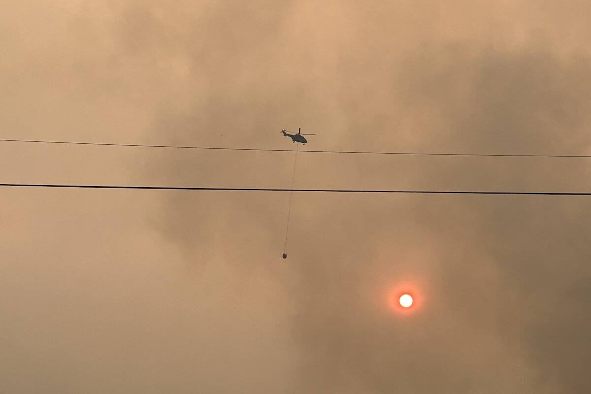 The Clarke Creek wildfire in Lake Country remains at 174 hectares. (Contributed)