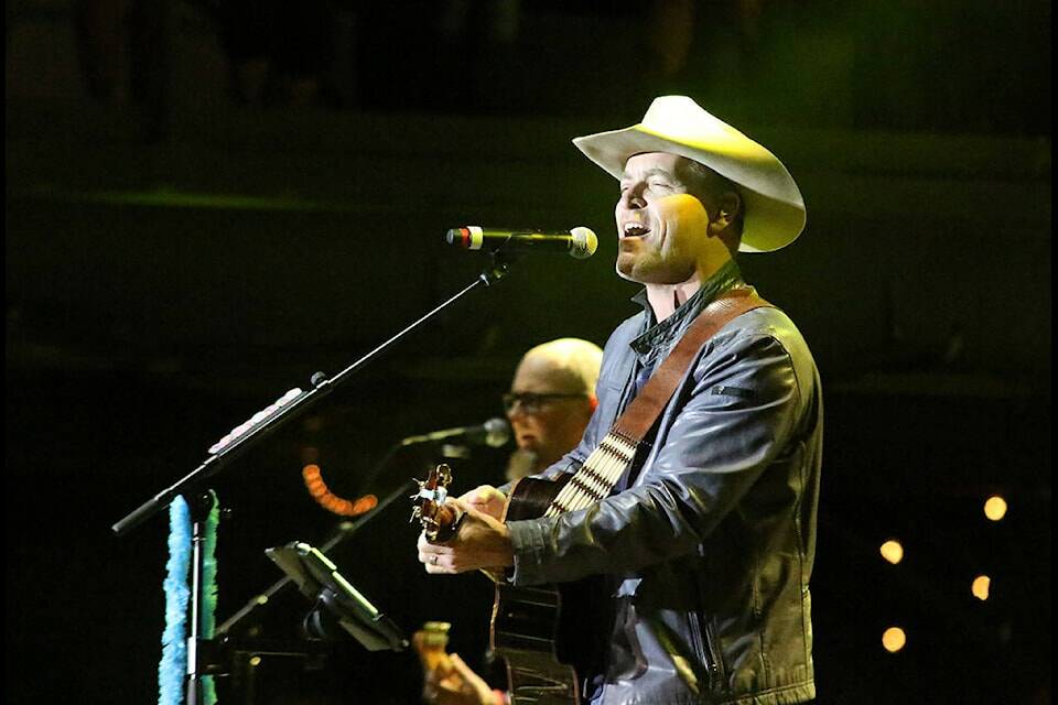 George Canyon performs in Lake Cowichan a few years ago. Canyon is the musical headliner at this year’s Vancouver Island Exhibition at Nanaimo’s Beban Park. (Black Press Media file photo)