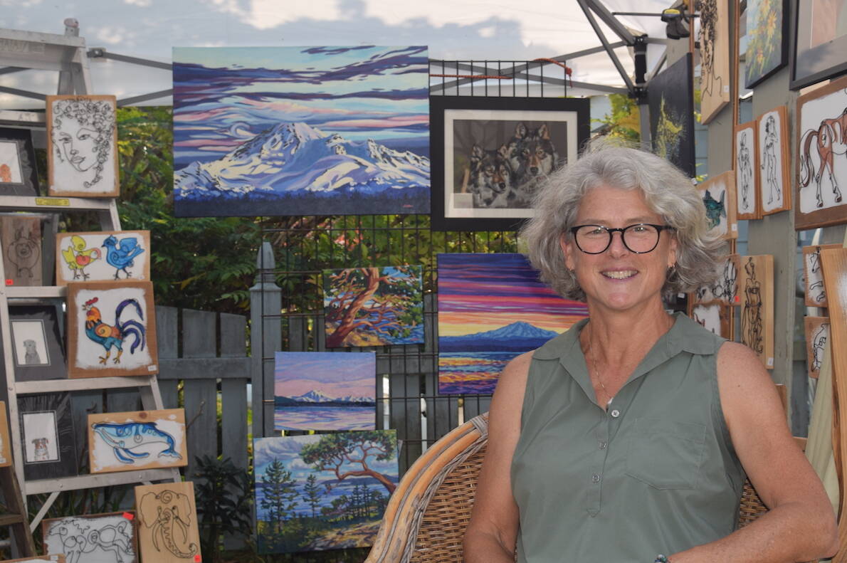 Joanell Storm’s art was on display at the 2023 Scattered Artists Studio Tour in Saanich. (Brendan Mayer/News Staff)