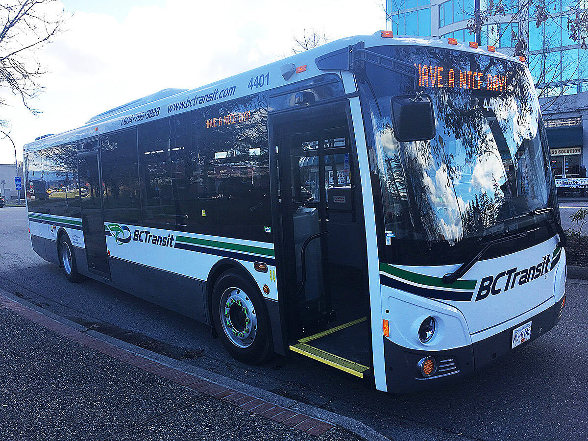 A shortage of bus drivers is causing disruptions to transit services in Campbell River. Photo, BC Transit