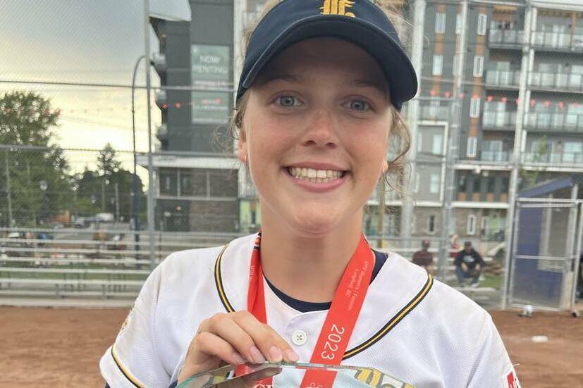 Duncan’s Kaliyah St. Amand has helped Langford’s U19 girls softball team to a national title. (Submitted photo)