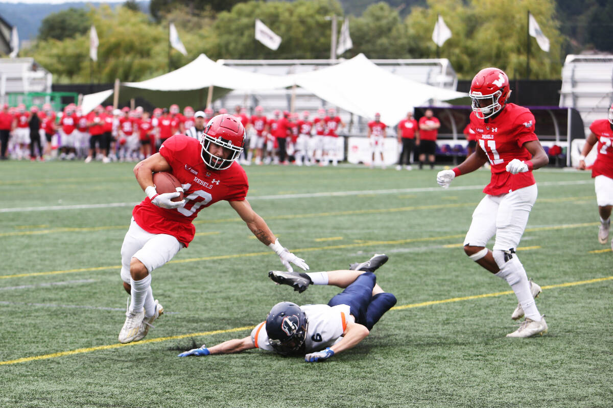 The Westshore Rebels will be back in action this weekend when they take on the Vancouver Island Raiders Saturday (Sept. 16) at Starlight Stadium. (Justin Samanski-Langille/News Staff)