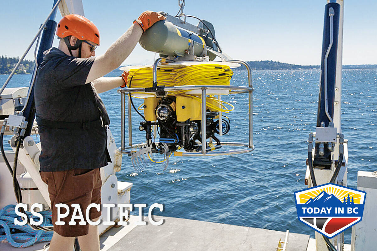 A robotic diving robot is readied for a dive to the SS Pacific. (Supplied photo)