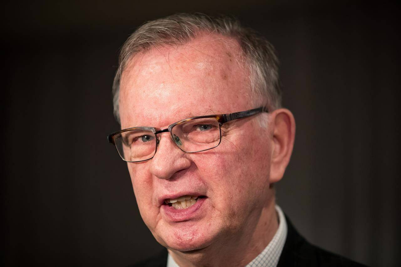 Forests Minister Bruce Ralston speaks in Vancouver on Jan. 22, 2020. Ralston addressed some of the concerns in Westwold around a fish protection order during the province’s update on the wildfire and drought situation Sept. 13, 2023 THE CANADIAN PRESS/Darryl Dyck