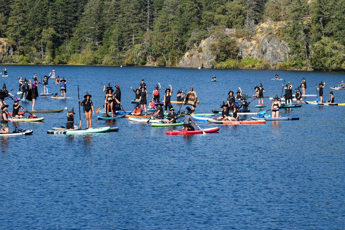 The second annual Greater Victoria What’s SUP Witches paddle is set for Sunday, Oct. 1 at Thetis Lake Park. (Courtesy Divya Kapila)