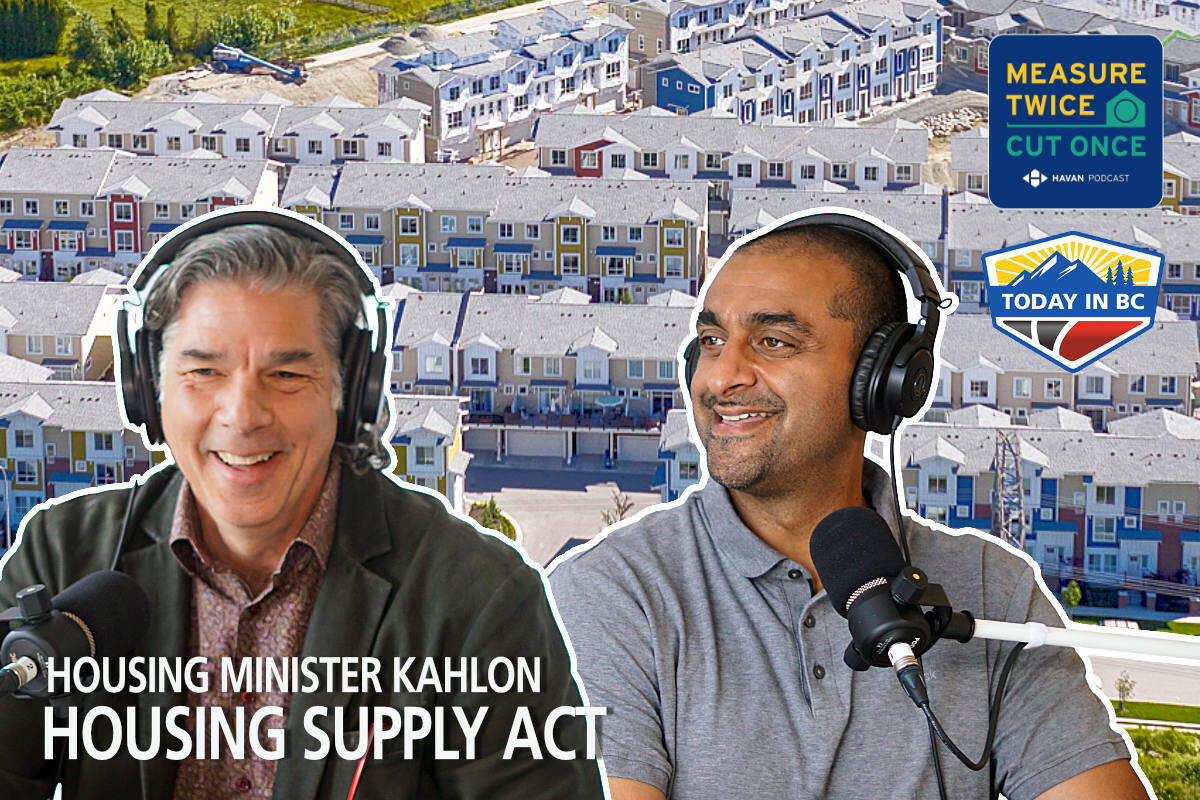 Jake Fry, Founder of Smallworks and Housing Minister Ravi Kahlon. (HAVAN photo)