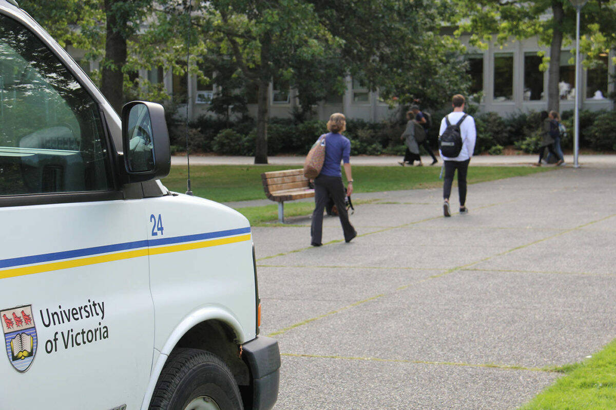 Saanich Police Department is reporting a sexual assault in a UVic men’s bathroom on the morning of Sept. 26. (Black Press Media file photo)