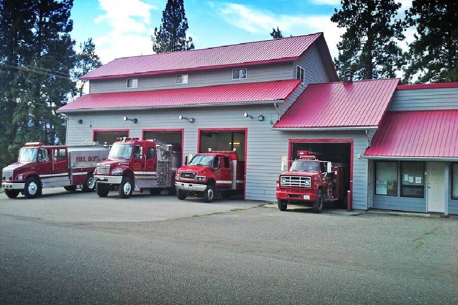 The Okanagan Indian Band Fire Department attended a trailer fire Sept. 23 where two bodies were discovered inside. (File photo)