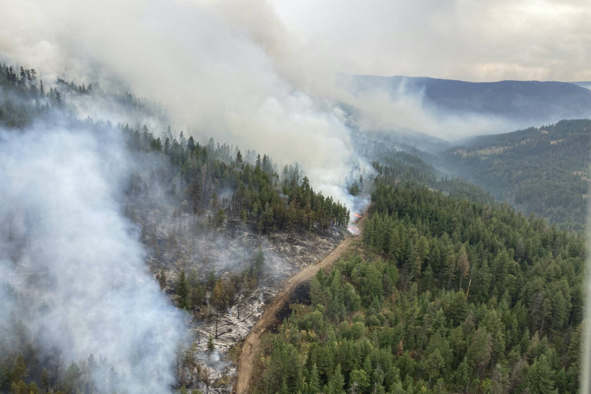 The Grouse Complex of wildfires that hit the Central Okanagan in August and September made devastating impacts to the community. (BC Wildfire Service)
The Grouse Complex of wildfires that hit the Central Okanagan in August and September made devastating impacts to the community. (BC Wildfire Service)