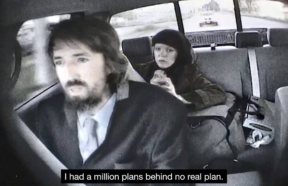 John ‘Omar’ Nuttall and Amanda ‘Ana’ Korody in Amy Miller’s 2023 documentary film “Manufacturing The Threat.” (Screenshot)