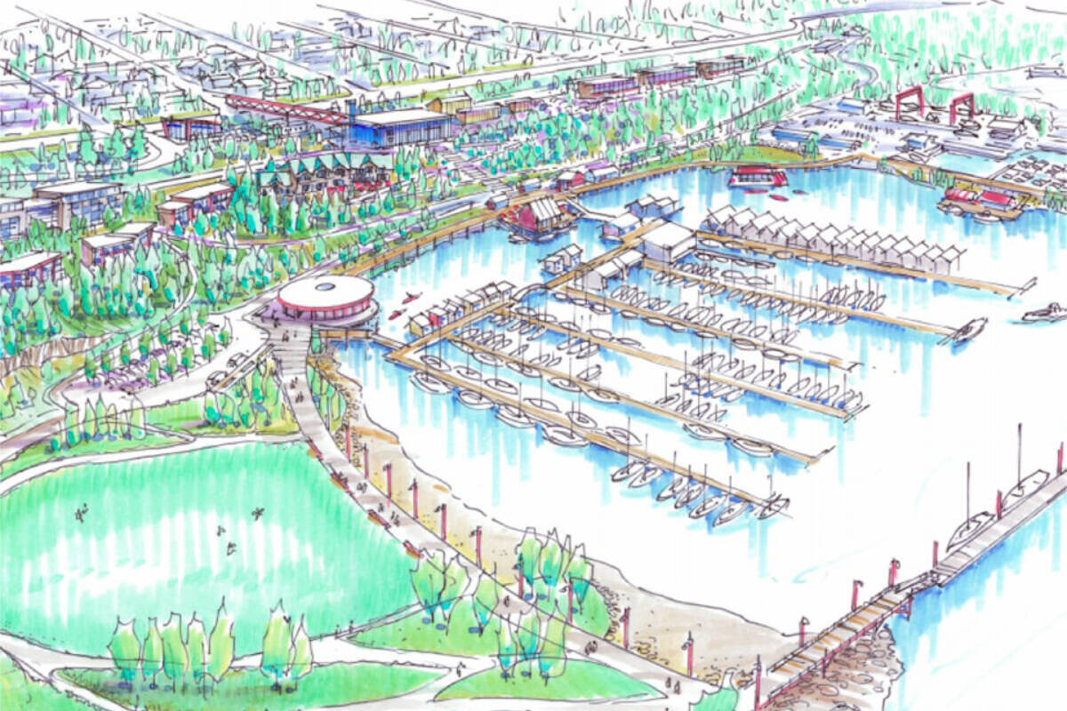 A concept drawing of what was supposed to the be the waterfront art studio, which is now cancelled due to inflated costs from bidders. (Courtesy Town of Ladysmith)