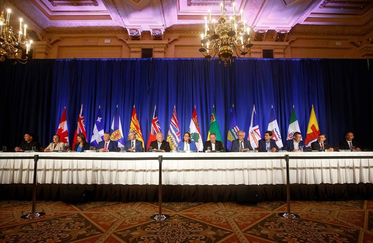 Canada’s premiers have sent a letter to Prime Minister Justin Trudeau asking the federal government to extend the Jan. 18, 2024 repayment period for one more year for interest-free loans to small businesses and not-for-profits. THE CANADIAN PRESS/John Woods