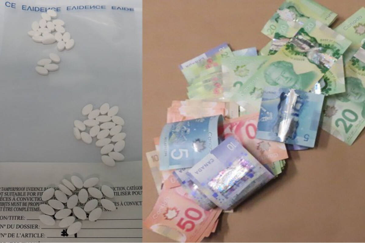 Pills suspected to be oxycontin have been found to contain fentanyl by the West Shore RCMP. (Photo supplied/West Shore RCMP)