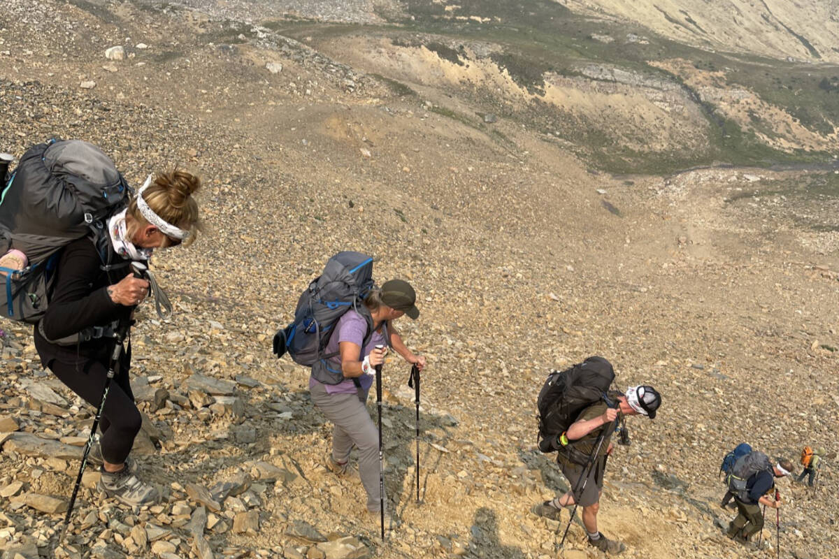 Sarah Williamson expects to start every day of her second Royal Lepage Trek for Shelter with tears and purpose, much like she did in the Purcells in 2021 (pictured). (Courtesy of Sarah Williamson)