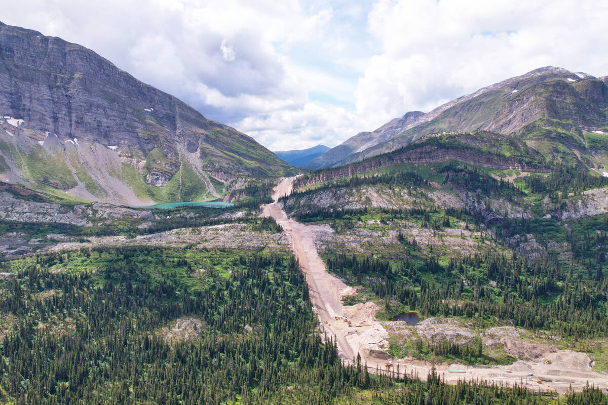 Coastal GasLink traverses the Headwall, one of the project’s steepest slopes in the Rocky Mountains. (Coastal GasLink photo)
Coastal GasLink traverses the Headwall, one of the project’s steepest slopes in the Rocky Mountains. (Coastal GasLink photo)