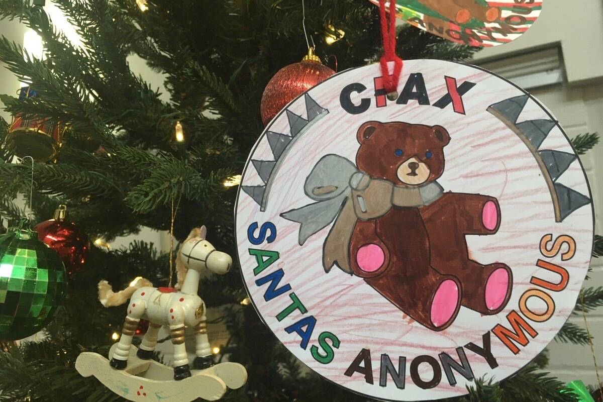 CFAX Santas Anonymous relies on donors picking tags off wish trees in recreation centres across Greater Victoria to provide kids with holiday gifts. (Christine van Reeuwyk/News Staff)