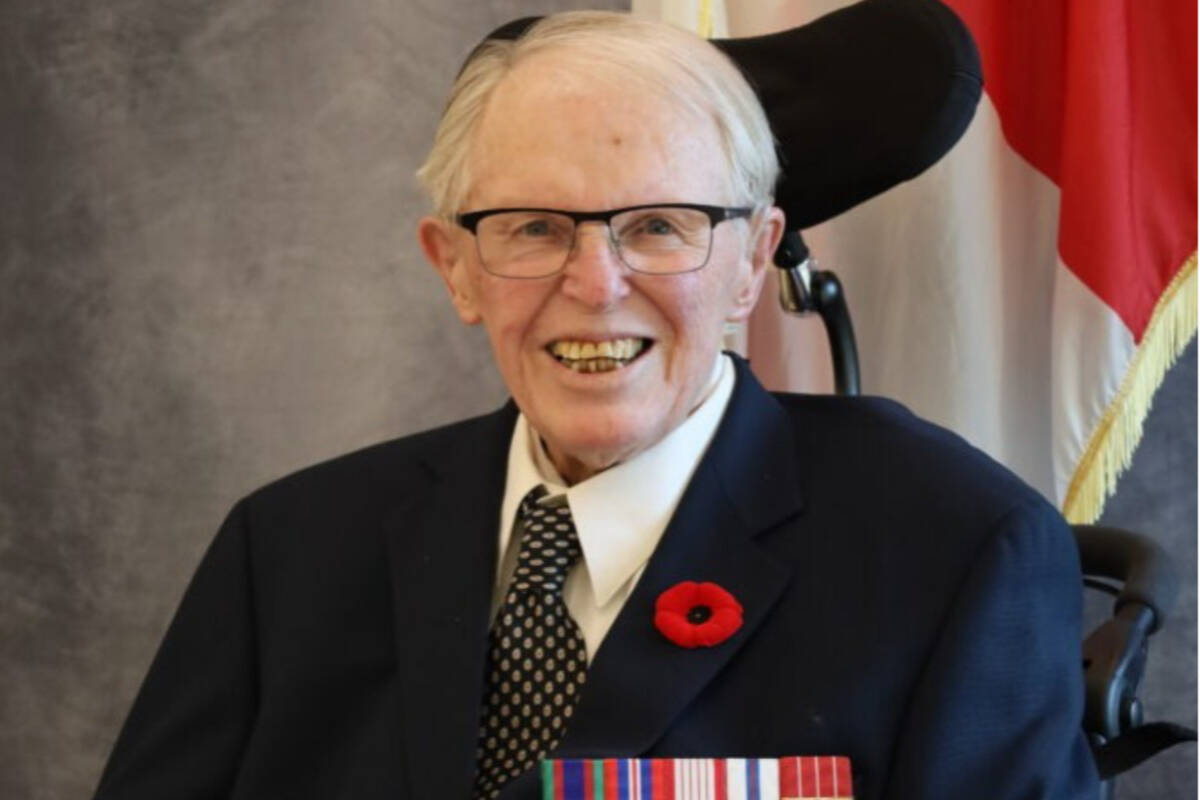 Knut Moeskau wanted to join the Canadian Airforce during the Second World War. He was rejected for having acne. He went on to serve in the Canadian Technical Training Core. (Submitted/Broadmead Care)