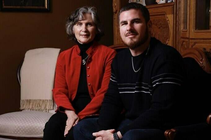 Wendy Jocko, a retired sergeant, is photoghed with her son James McMullin, 38, a veteran with The Royal Canadian Regiment, who died in October. His funeral is scheduled for Wednesday, which is Indigenous Veterans Day, in Pikwakanagan, Ont. THE CANADIAN PRESS/HO