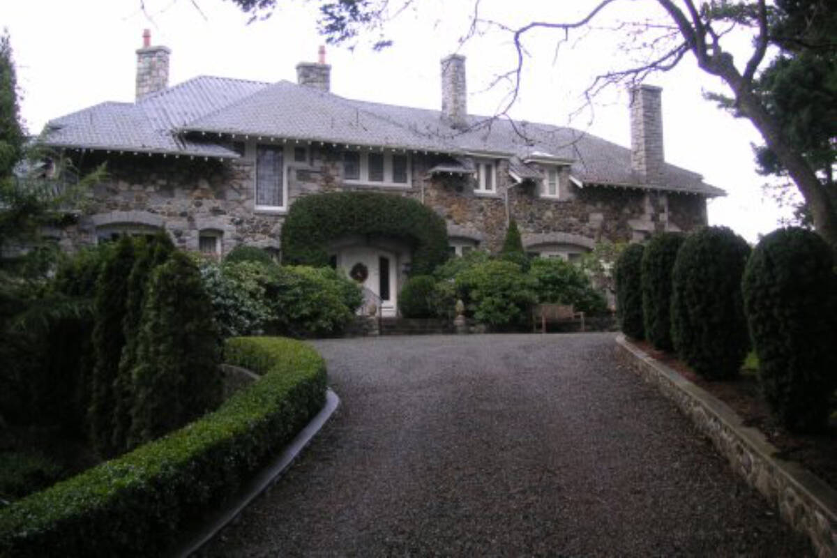 The sale price for the property at 305 Denison Rd. is $7.8 million. The house is 11,000 square feet on .82 acres with seven bedrooms and six bathrooms. (Photo from District of Oak Bay website)