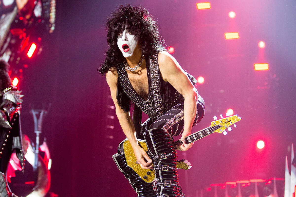 Paul Stanley of KISS at Rogers Arena in Vancouver on Wednesday, Nov. 8, 2023. (Contributed photo: Jacob Zinn)