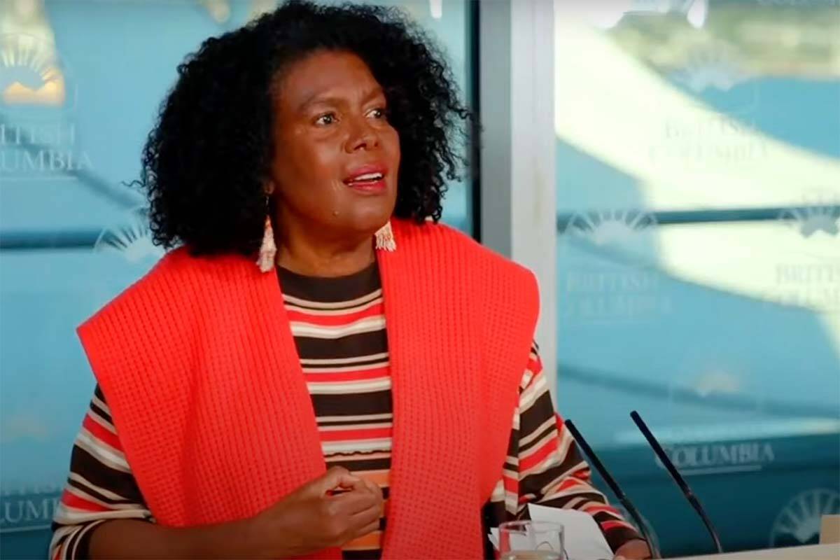 June Francis, chair of the provincial anti-racism data committee, Wednesday welcomed new measures designed to combat hate-crimes in B.C. (Screencap)