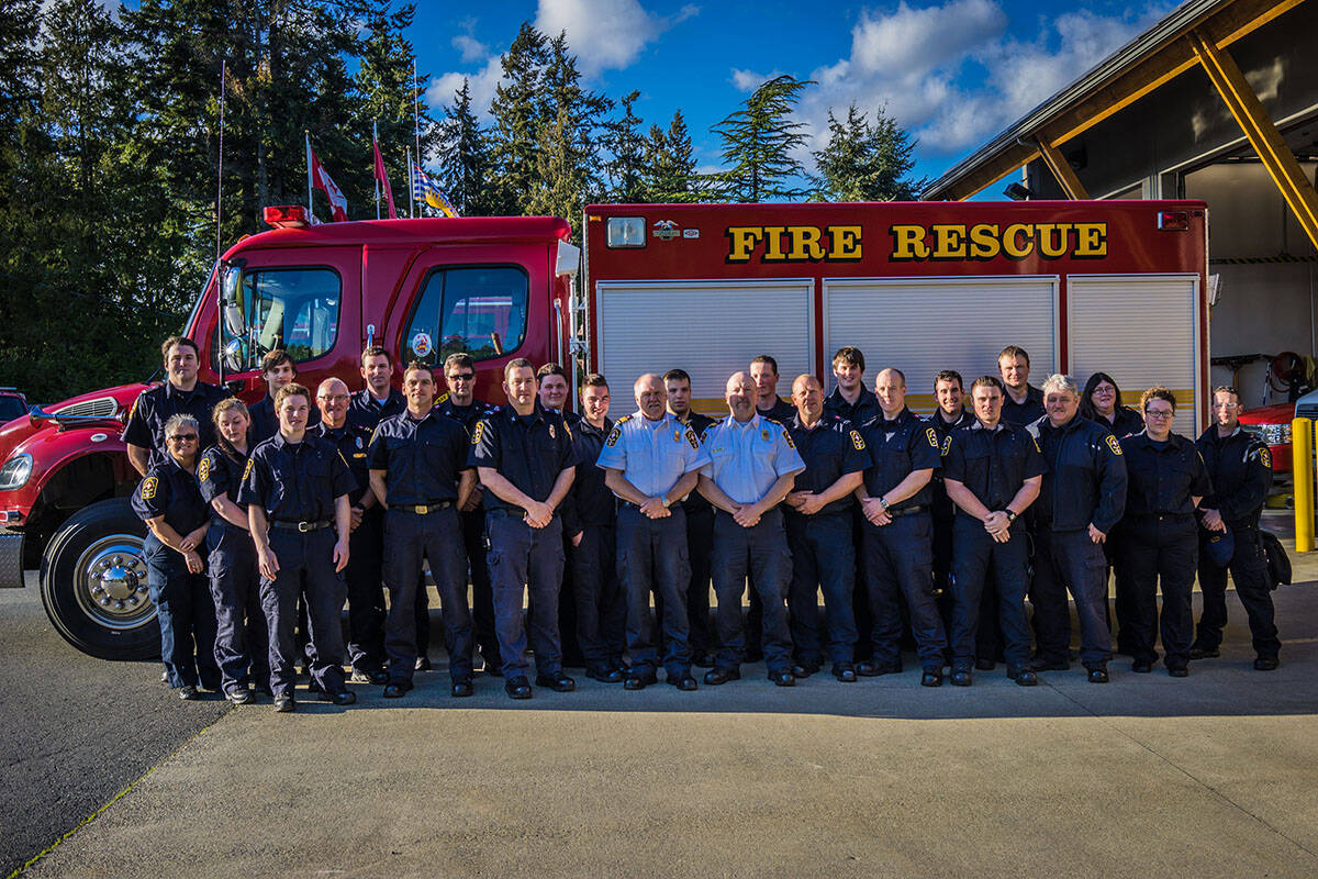 Mill Bay Fire Department Chief Ron Beck, Jacob Baggott, Nolan Baker, Tina Barlow, Paul Brandson, Brian Caseley, Cathy Caseley, Kevin Crossman, Jeremy Elliott, Josh Grandage, Camrin Hillis, Dean Kwasny, Eugene Labbe, Tyler LeBlanc, Kaelin Leddy, Andrew Limb, Joe Manifold, Chris Mclnerney, Steve Melanson, Denise Nelson, Jordan Pendlebury, Alex Power, Trevor Reid, Thomas Roden, Tom Salmon, Bill Sanderson, Arnie Sanford Darien Slater, Neil St. Hilaire, Sarah Strachen, Laura Uhler, David Vandermrule, Dustin White.