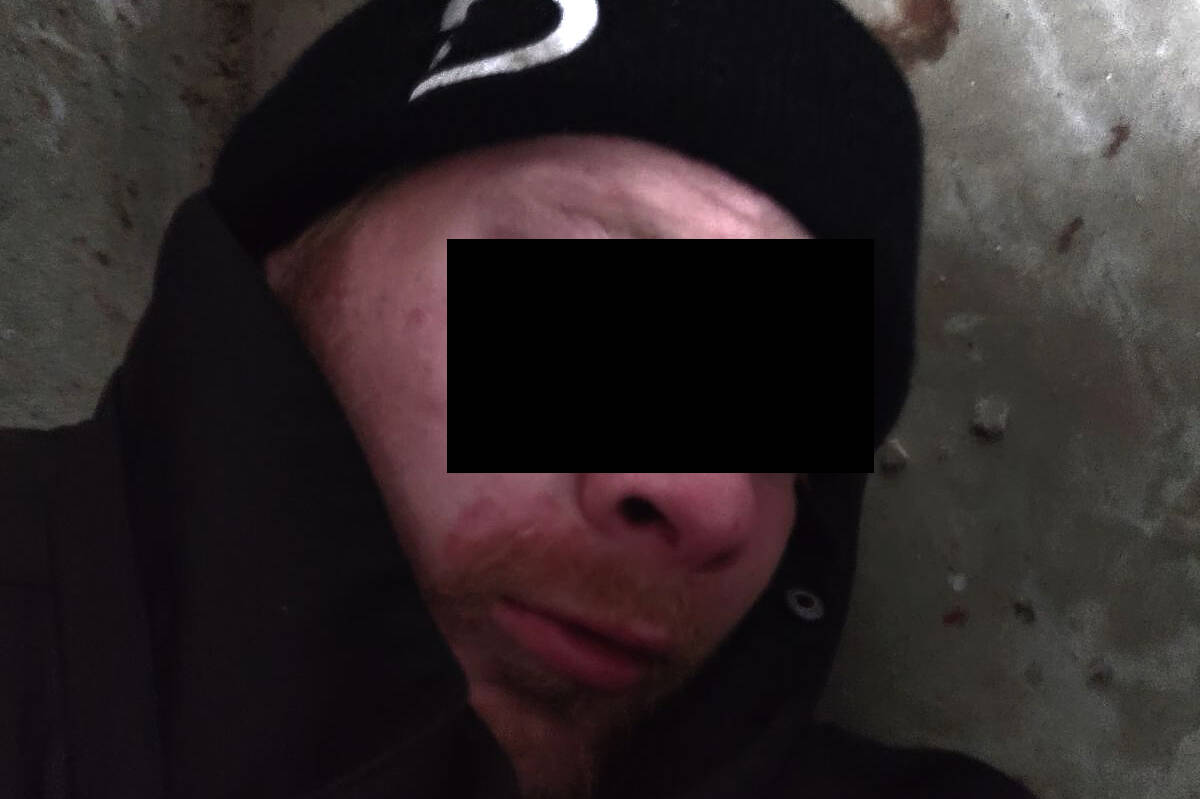 Maple Ridge city Councillor Ahmed Yousef was holding this intruder down when he took his photo. (Ahmed Yousef/Special to the News)