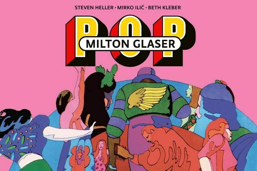 This cover image released by Monacelli shows “Milton Glaser: Pop,” by Steven Heller, Mirko Ilić and Beth Kleber. (Monacelli via AP)