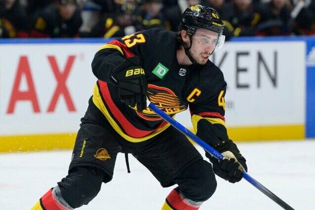 Canucks defenceman Quinn Hughes leads the NHL in scoring with 31 points and has been a big reason why the Canucks have got off to a great start. Courtesy NHL.com